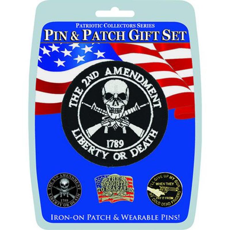 Picture of Eagle Emblems DIS0041 Gift Set - 2nd Amendment - 3 Pins & 1 Patch