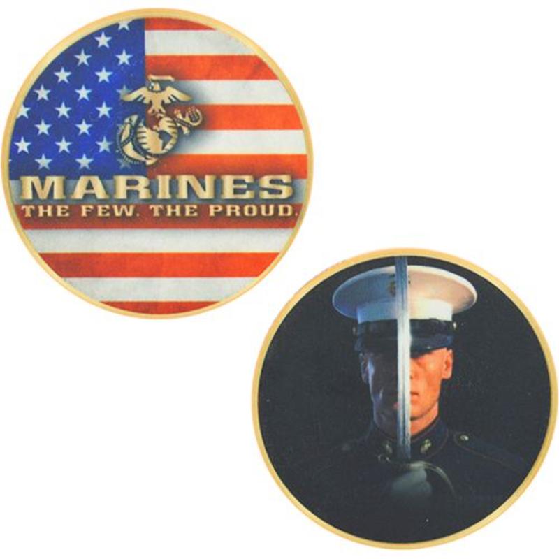 CH3521 Challenge Coin - USMC The Few - 1.75 in.