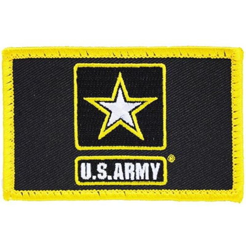 PM3860V Patch - Army Logo, Rectangle - Cloth Hook & Eye - 3.5 x 2.25 in.