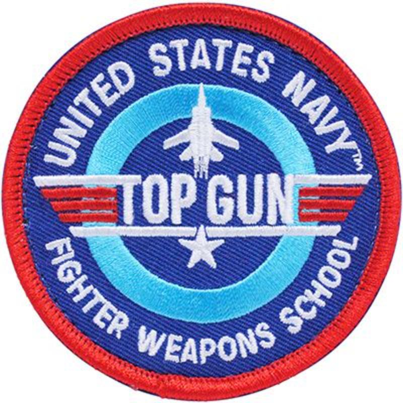 PM5262V Patch - USN, Top Gun, Fighter - Cloth Hook & Eye - 3.63 in.