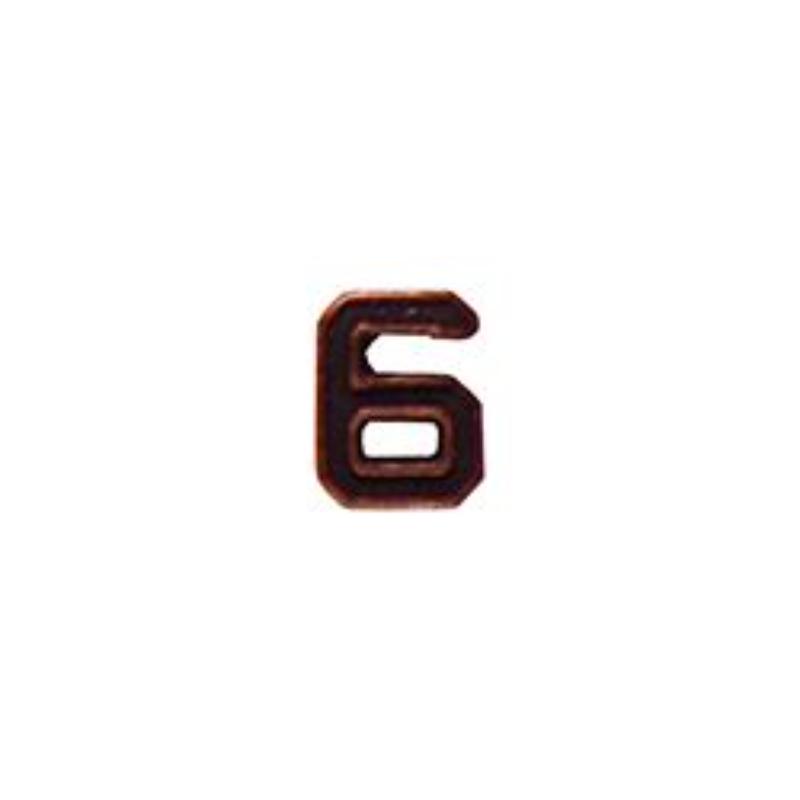 M7646 Dev-Numeral 6, Bronze - 0.19 in.