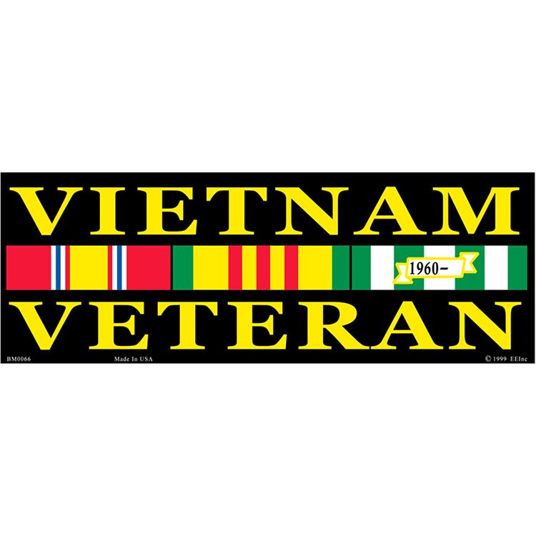 BM0066 Sticker - Vietnam Veteran - 3.5 x 10 in.