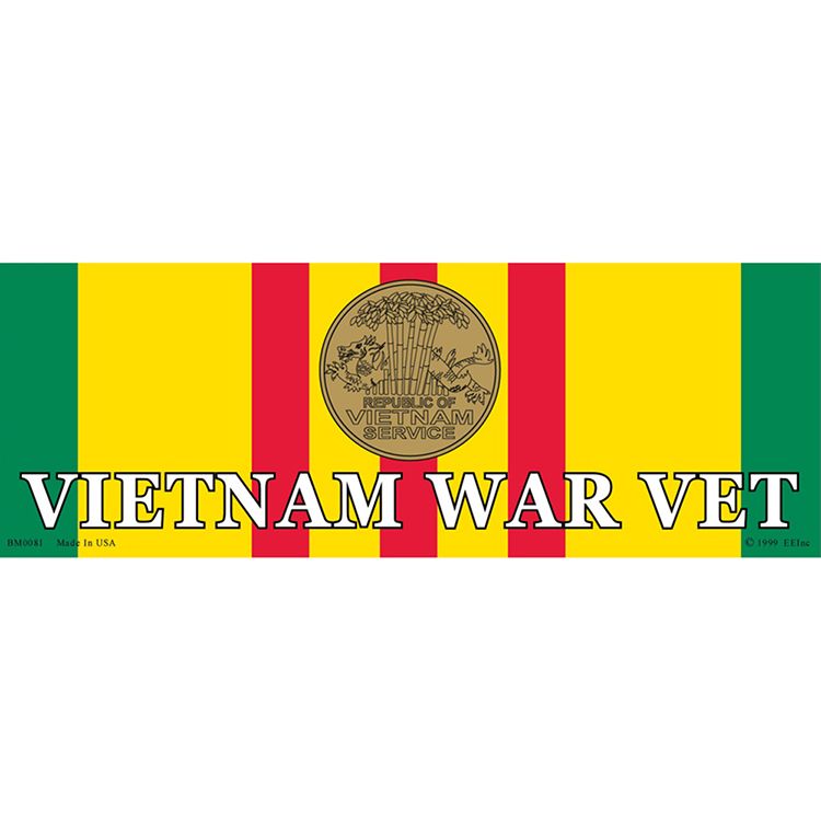 BM0081 Sticker - Vietnam, Medal - 3.5 x 10 in.