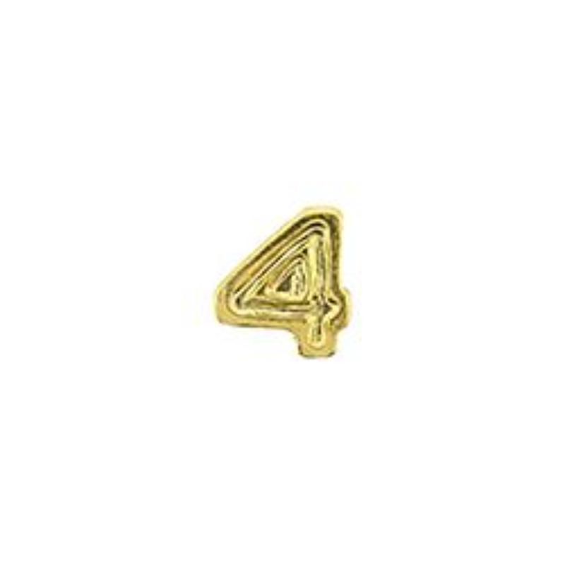 M7674 Dev-Numeral 4, Gold - 0.19 in.