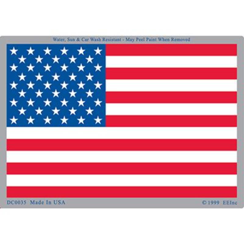 DC0035 Sticker - USA, Flag - 3 x 4.25 in.