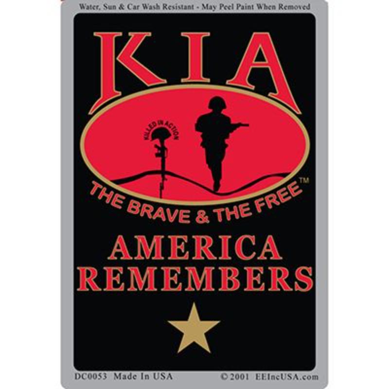 DC0053 Sticker - Kia, America RMBR - 3 x 4.25 in.