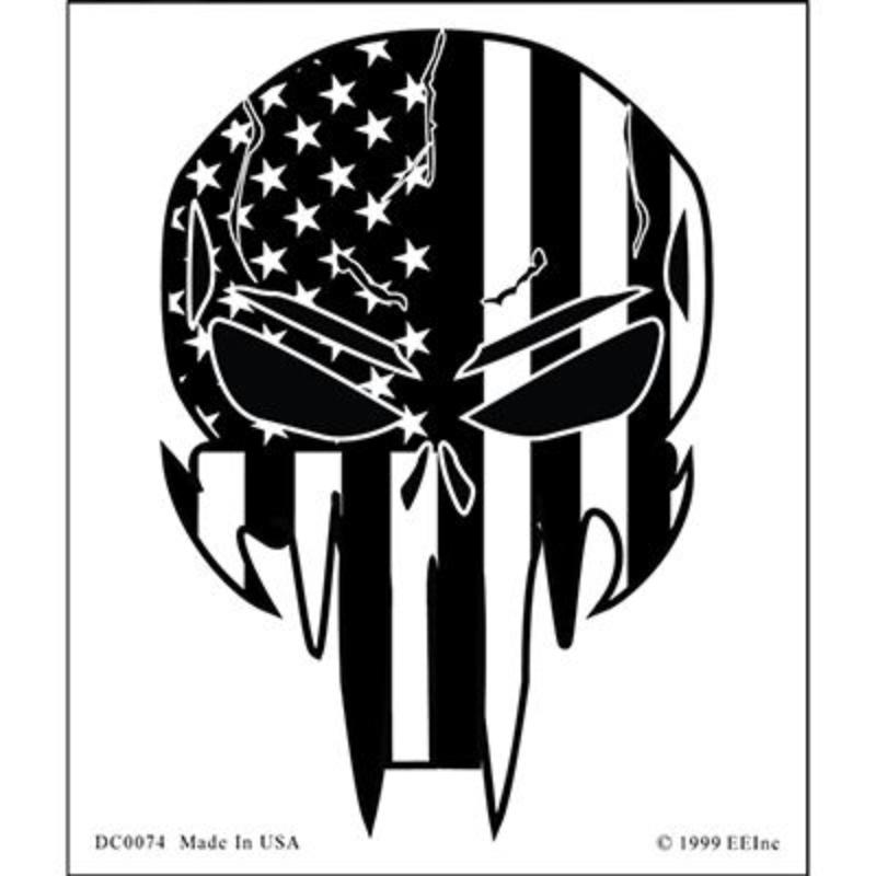 DC0074 Sticker - Sniper Skull & Subdued, Clear Vinyl - 3.5 x 4.13 in.