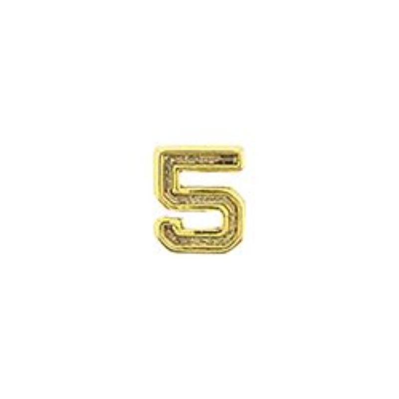 M7675 Dev-Numeral 5, Gold - 0.19 in.