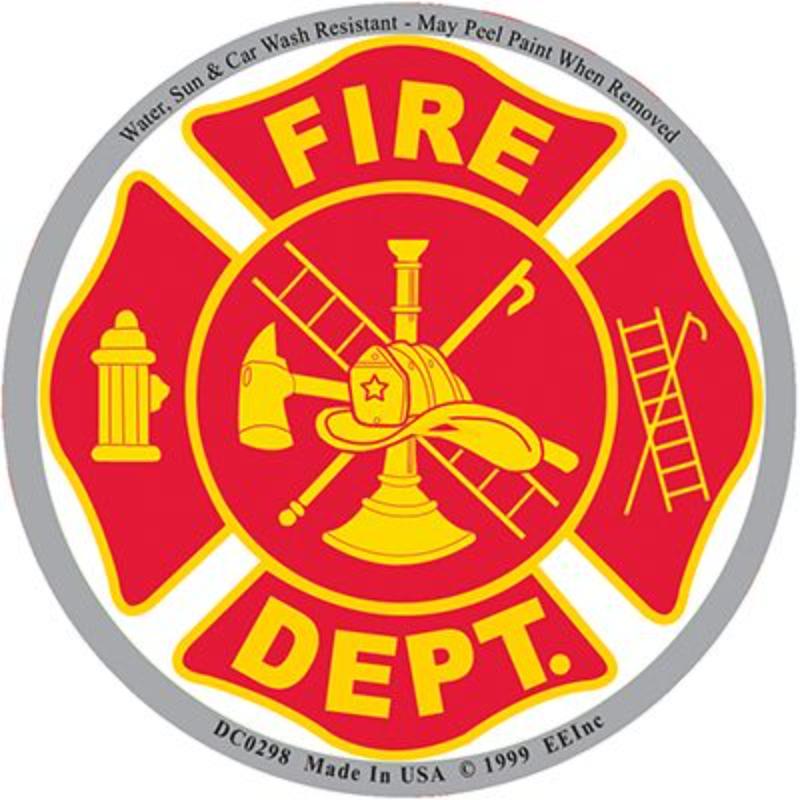 DC0298 Sticker - Fire Department - 3.5 in.