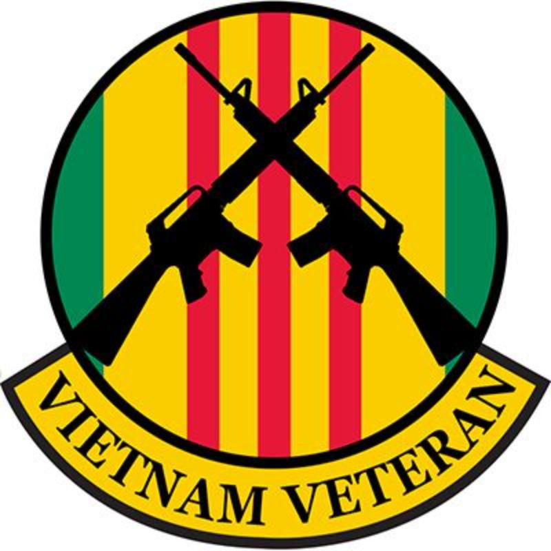 DC8310 Sticker - Vietnam, Rifles - Adhesive Face Vinyl - 3.25 in.