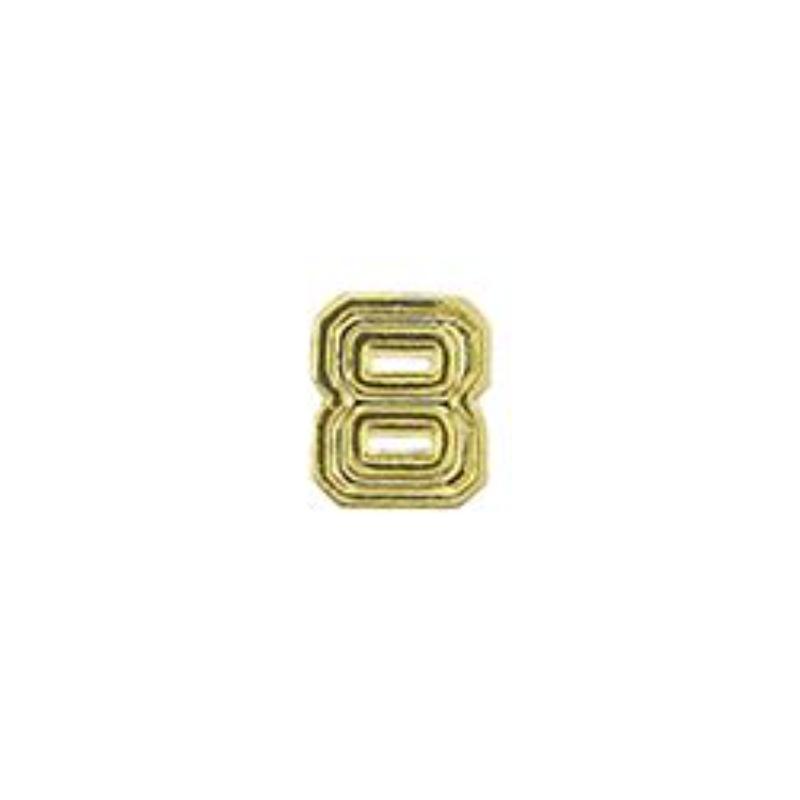 M7678 Dev-Numeral 8, Gold - 0.19 in.