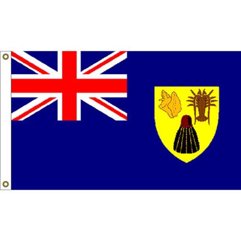 F1263 Flag - Turks, Caicos - 3 x 5 ft.
