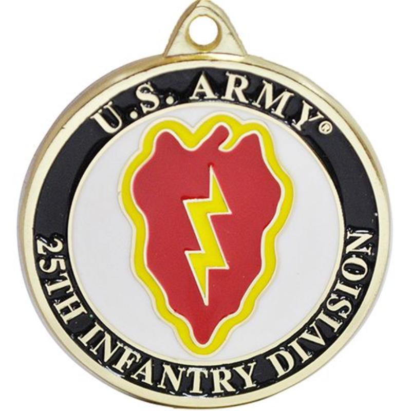 KC2096 Key Ring - Army, 25th Division - Bright-Shine - 1.5 in.