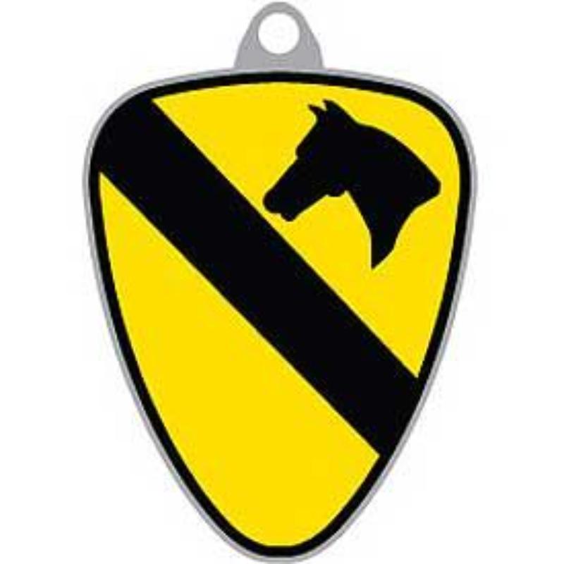 KC2525 Key Ring - Army, 1st Cavalry - Bright-Shine - 1.63 in.