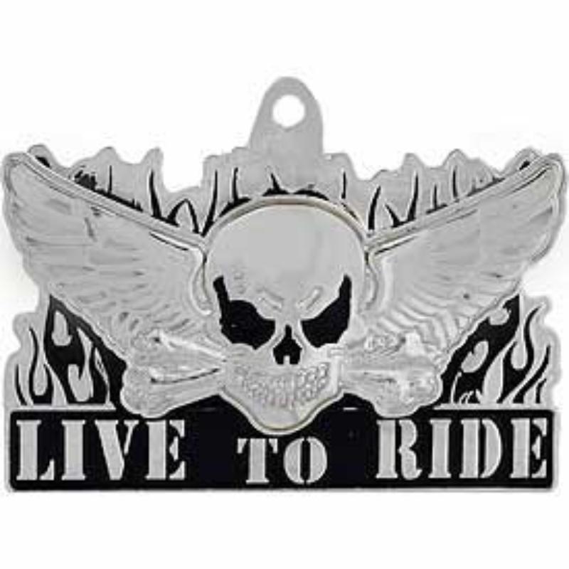 KC2552 Key Ring - Live To Ride - Bright-Shine - 1.75 in.