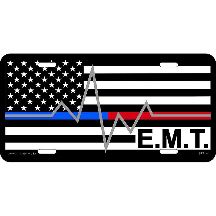 LP0672 License Plate Frame - EMT, II - 6 x 12 in.