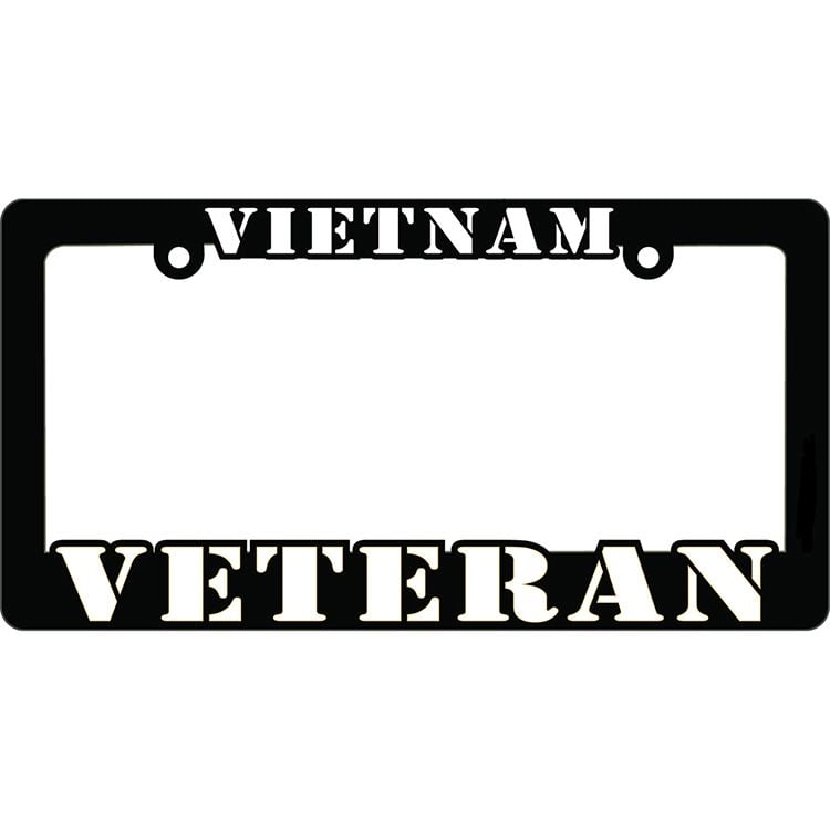 LP0903 Heavy Plastic License Plate Frame, Vietnam Veteran - 6 x 12 in.