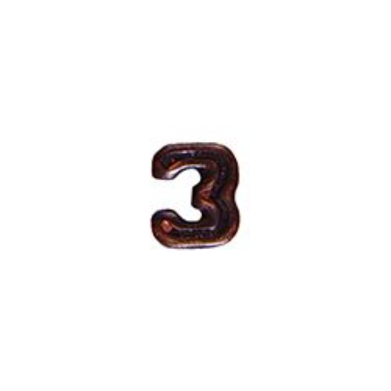 M7643 Dev-Numeral 3, Bronze - 0.19 in.