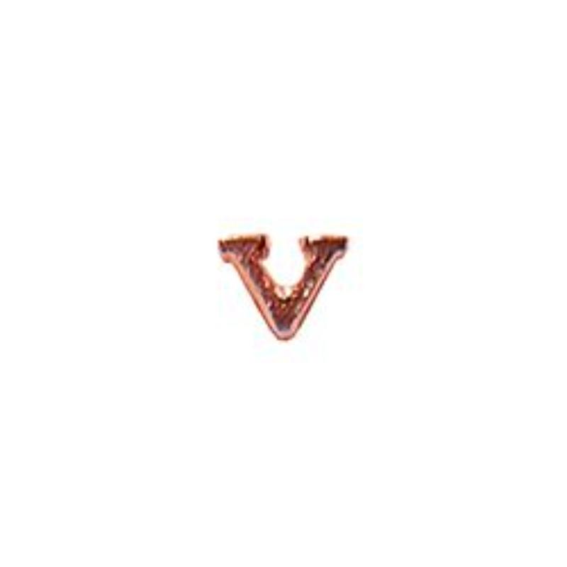 M7837 Dev-Letter V - Valor-Heroism 1St Award, Bronze - 0.19 in.