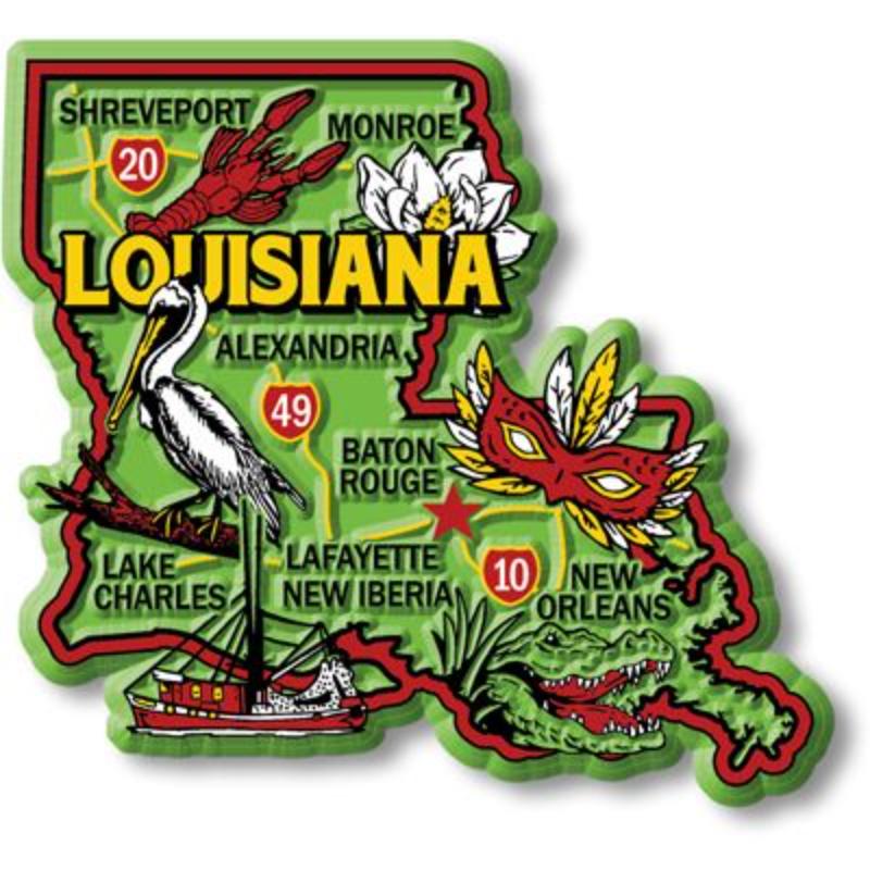 MG0019 Magnet - Louisiana - 3 to 4 in.