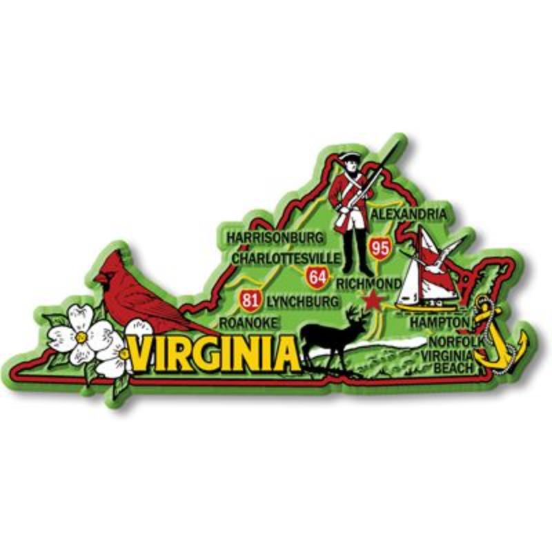 MG0047 Magnet - Virginia - 3 to 4 in.