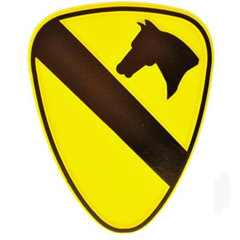 Army 1st Cav Magnet - Black - 2.625 in. - Durable Design