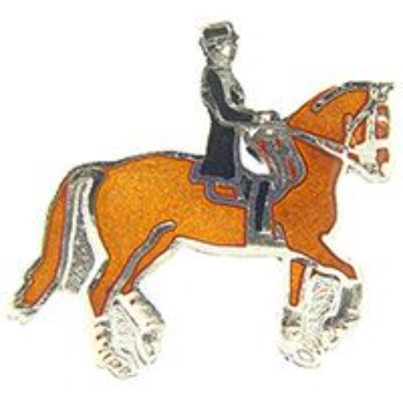P00701 Pin - Horse, Rider - 1 in.