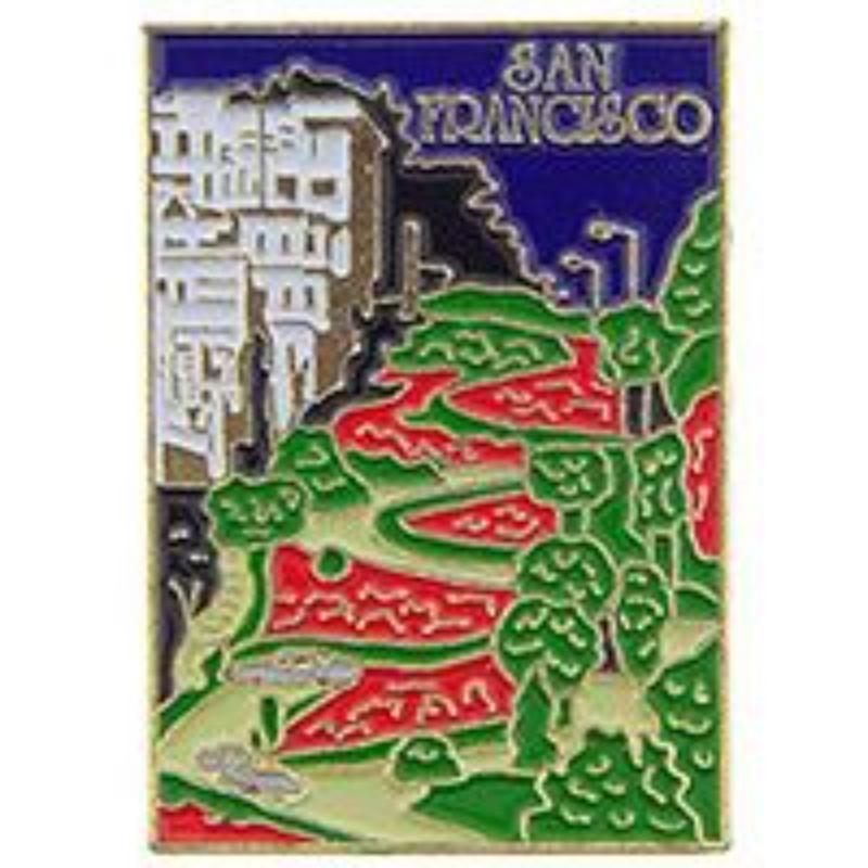 P00117 Pin - CA, SF, Lombard St. - 1 in.