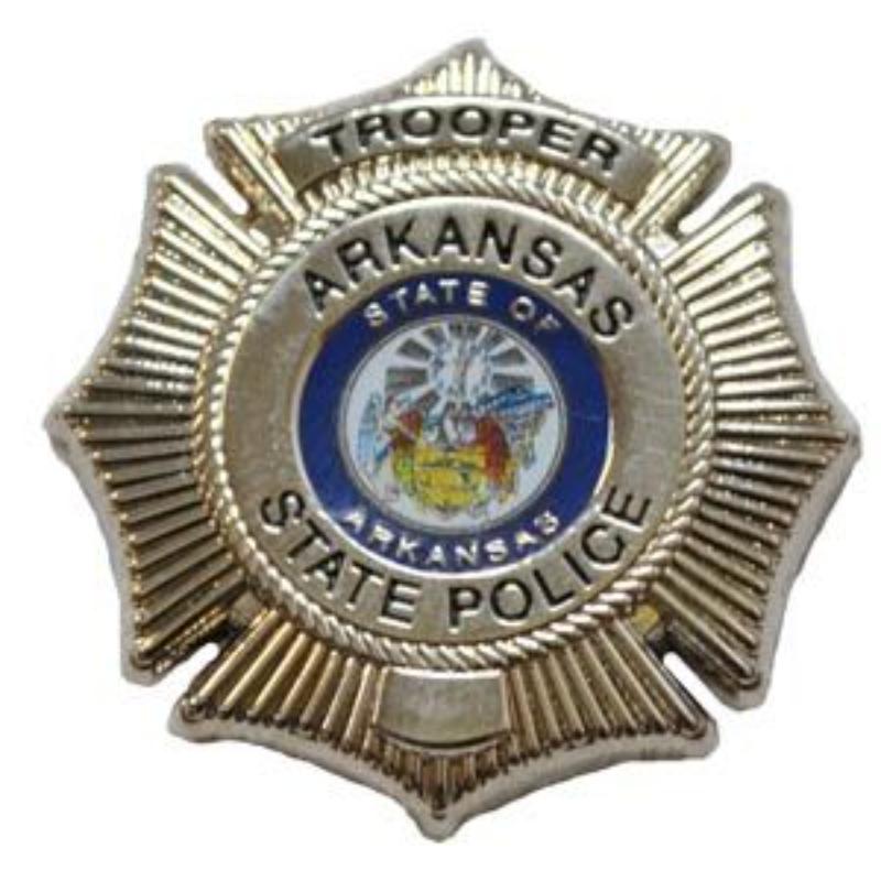 P02604 Pin - Police decal, Arkansas - 1 in.