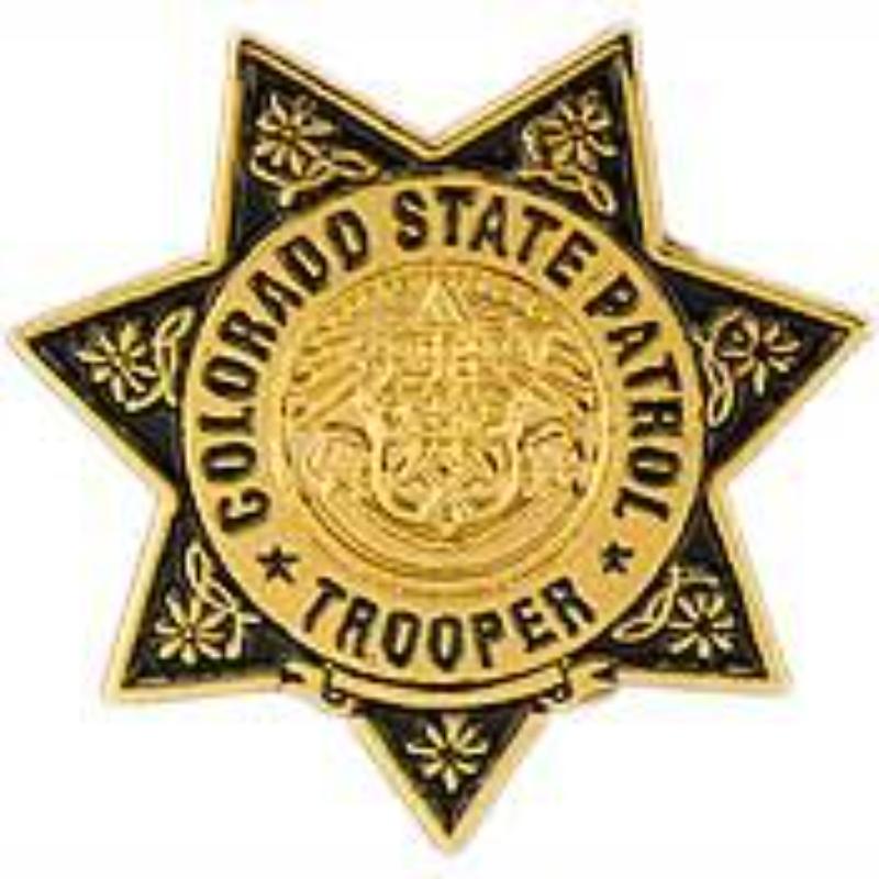 P02606 Pin - Police decal, Colorado - 1 in.