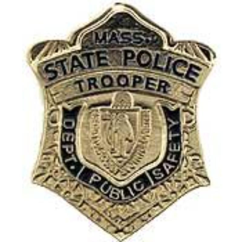 P02621 Pin - Police decal, Massachusetts - 1 in.