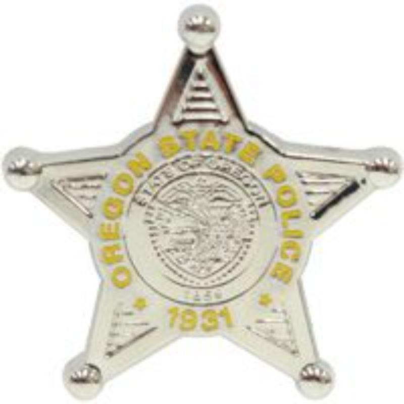 P02637 Pin - Police decal, Oregon - 1 in.
