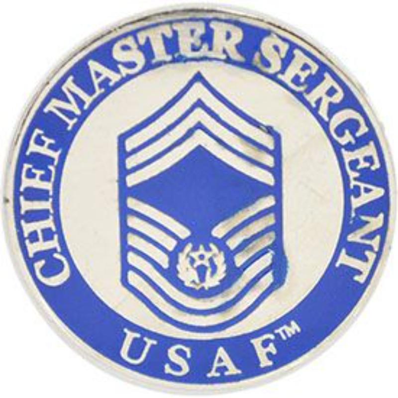 P03115 Rank - USAF, E9, CMS of USAF - Large - 1.125 in.