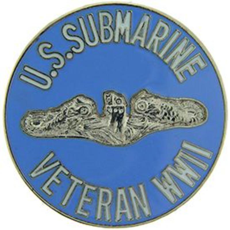 P03786 Pin - World War II, Submergence Veteran - 1.5 in.