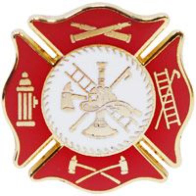 P05243 Pin - Fire Department Maltese Cross - 1 in.