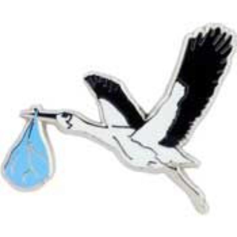 P06876 Pin - Stork, Blue - 1.25 in.
