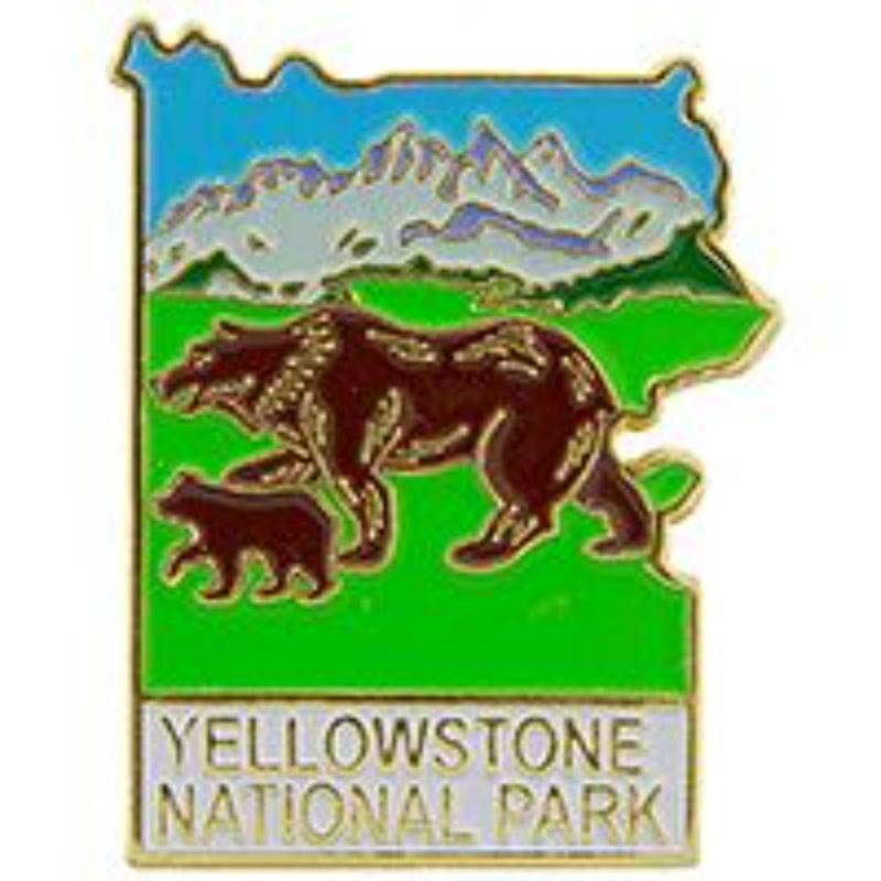 P09059 Pin - National Park, Yellow Map - 1 in.