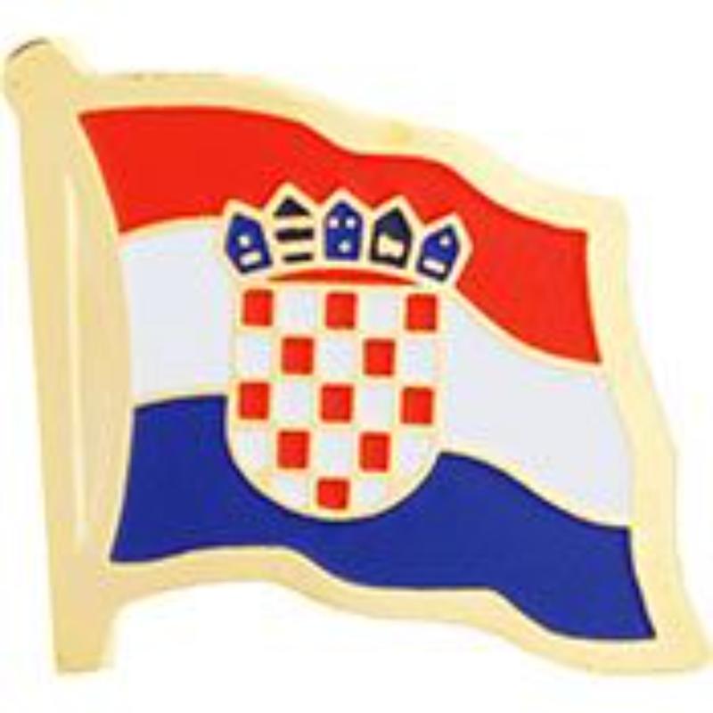 Croatia Flag Pin - Red/White/Blue - 1.625 in. - Durable Design