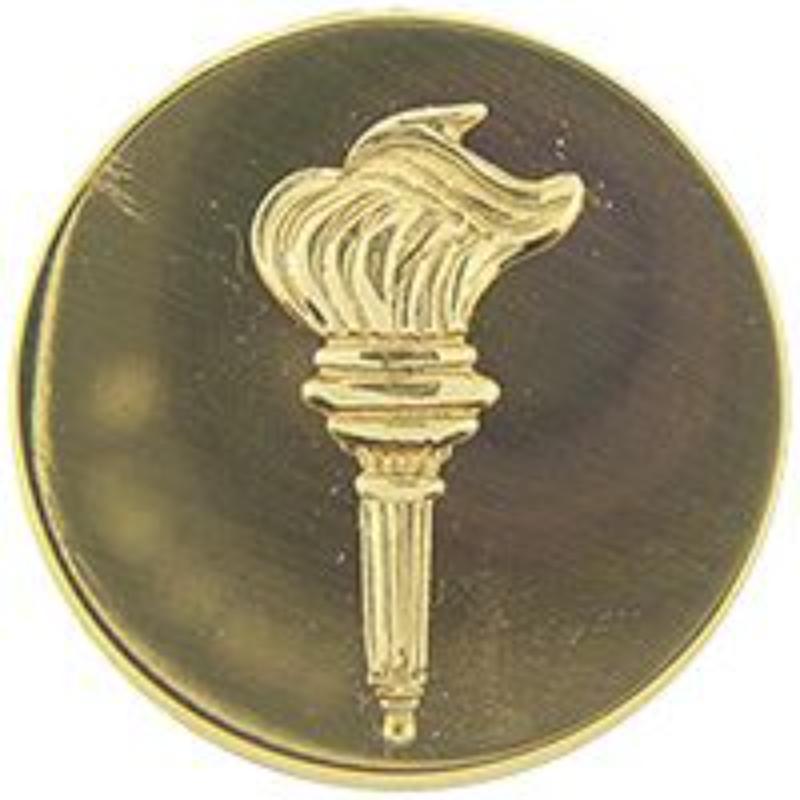 Army ROTC Torch Pin - Gold - 1 in. - Durable Military Design