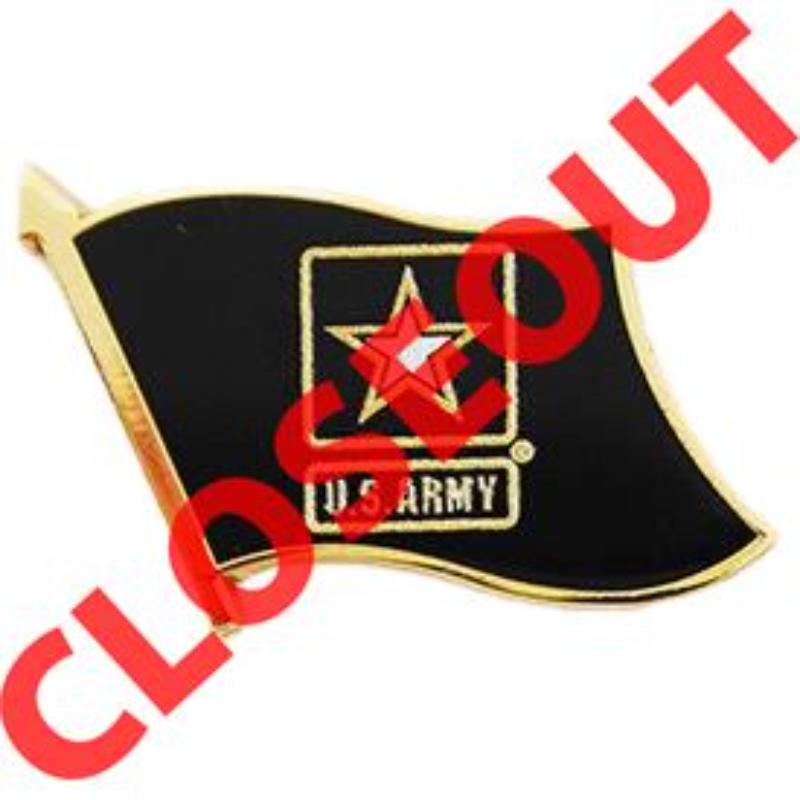 P12455 Pin - Army, Flag - 1.125 in.