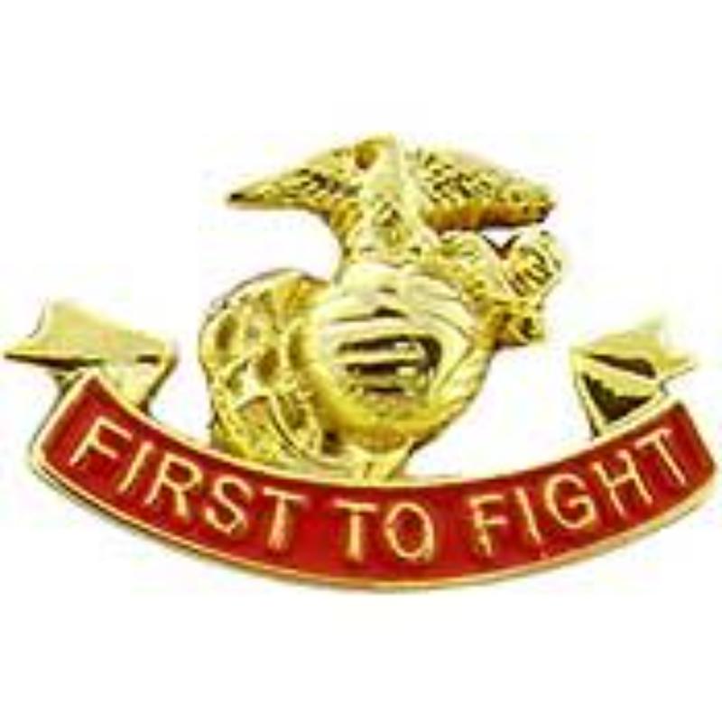 P14248 Pin - USMC, First to Fight - 1 in.