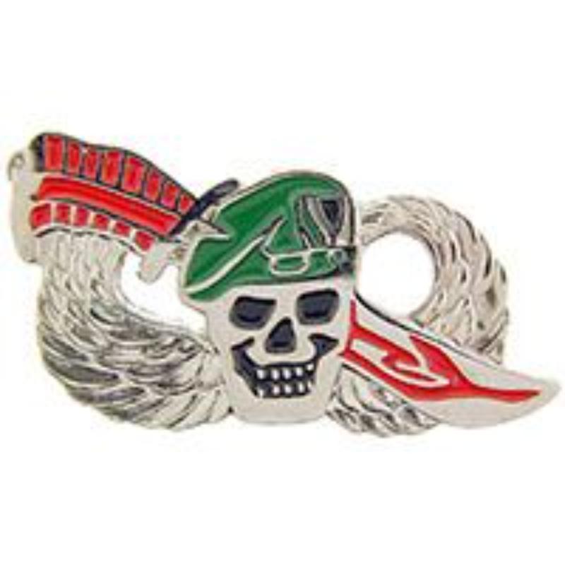 P14734 Wing Pin - Skull & Knife - 1.38 in.