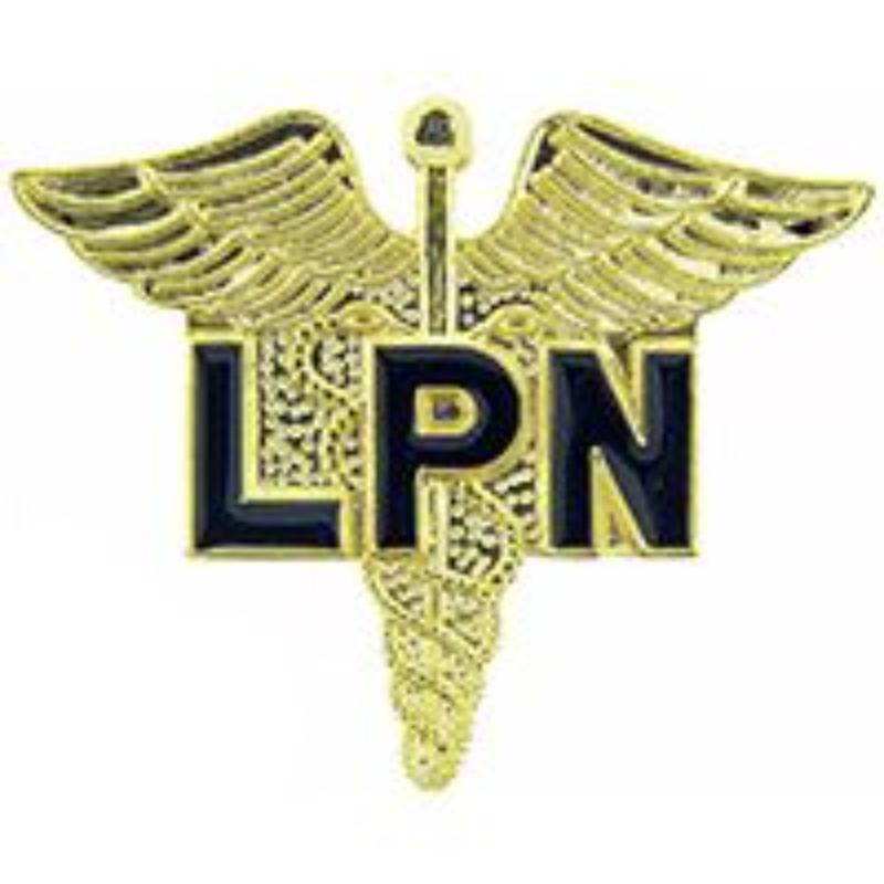P14842 Pin - Medical, Caduceus, Licensed Practical Nurses - 1.125 in. Tall