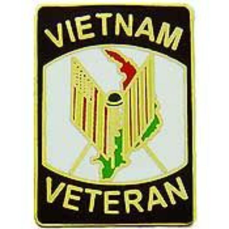 P14874 Pin - Vietnam, Veteran, Flags - 1.625 in.