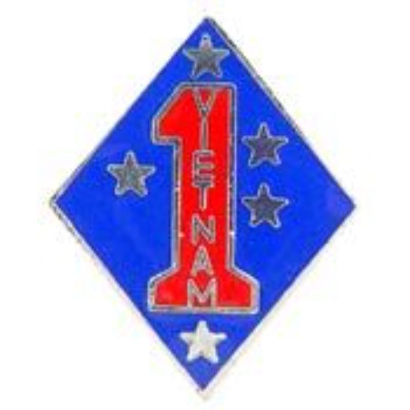P14919 Pin - Vietnam, 1st Marine Division - 1 in.