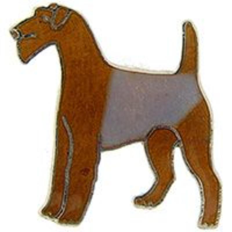 P00315 Pin - Dog, Airedale - 1 in.