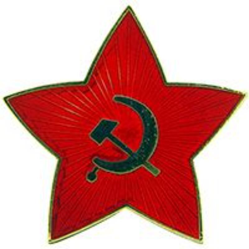 Russia Star Pin - Red and Gold - 1 in. - Durable Military Design