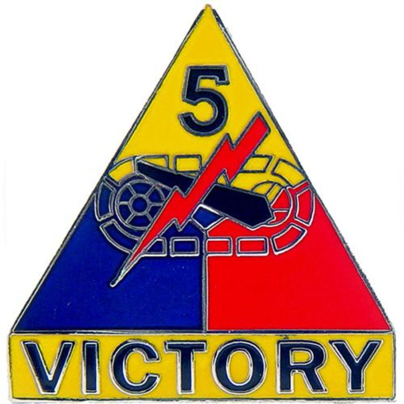 P15012 Pin - Army, 5th Armored Division - 1 in.