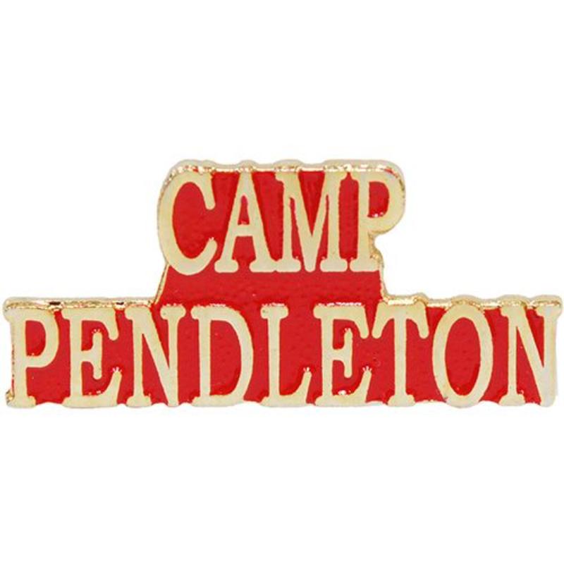 P15160 Pin - USMC, Script Campaign Pendleton - 1.38 in.