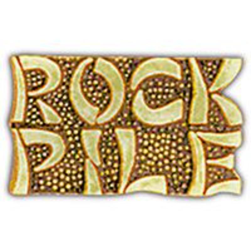 Vietnam Script Rock Pile Pin - 1 in. - Durable Military Design